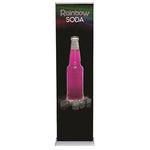 24"x92" SS Retractable Banner Stand with UV Printed Stay Flat Banner